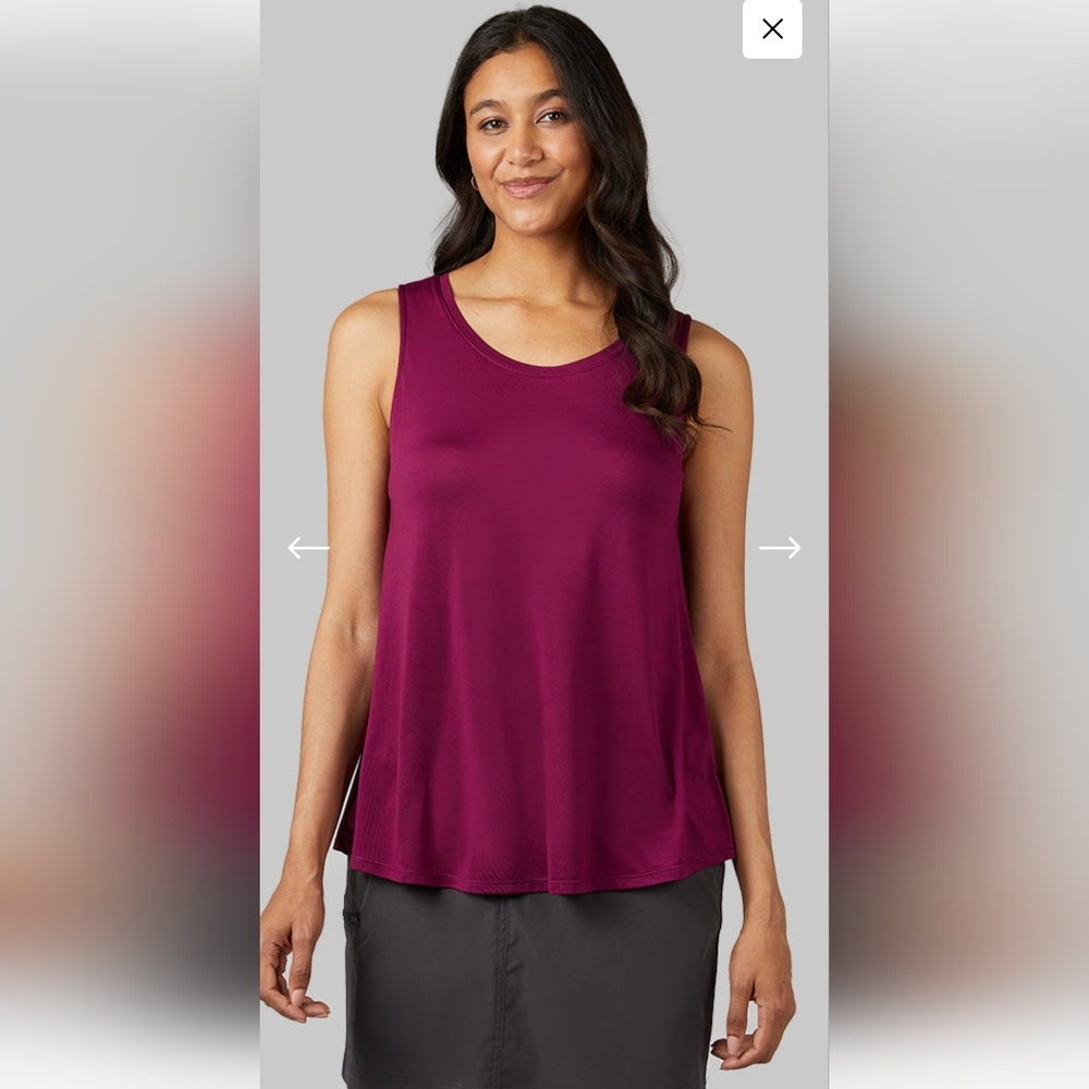 #102 NWT 32 Degrees WOMEN'S COOL FLOWY BRA TANK. Plum Caspia Color, Size XL